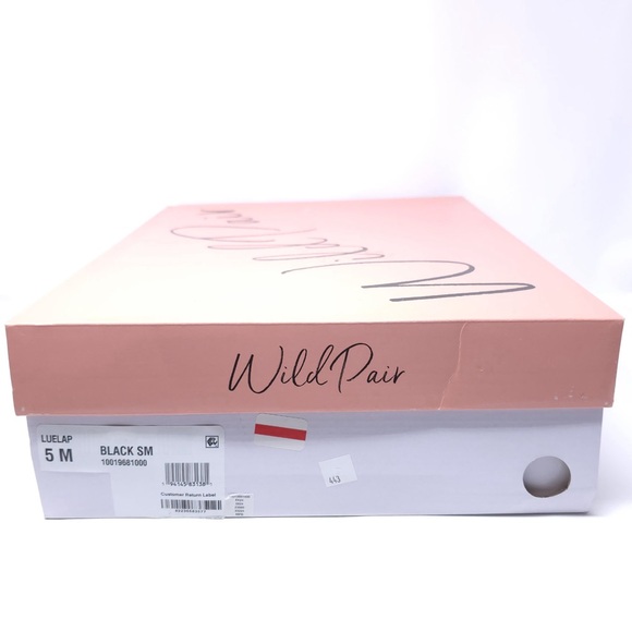 Wild Pair Luelap Boots Black Faux Leather Western Knee High - Picture 11 of 11